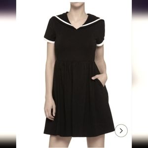 *SOLD* Black & White Sailor Skater Dress